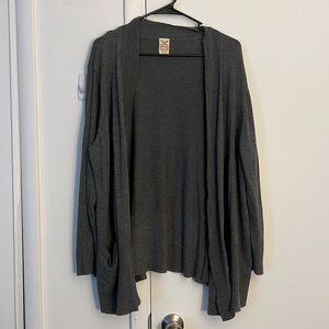 Gray Long Cardigan